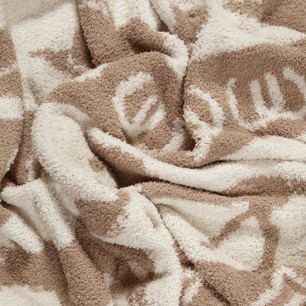 Tan Rodeo Stretchy Throw Blanket