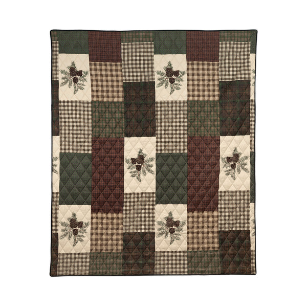 Pine Panels Lightweight Throw Quilt