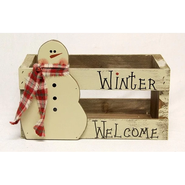 Winter Welcome Snowman Crate