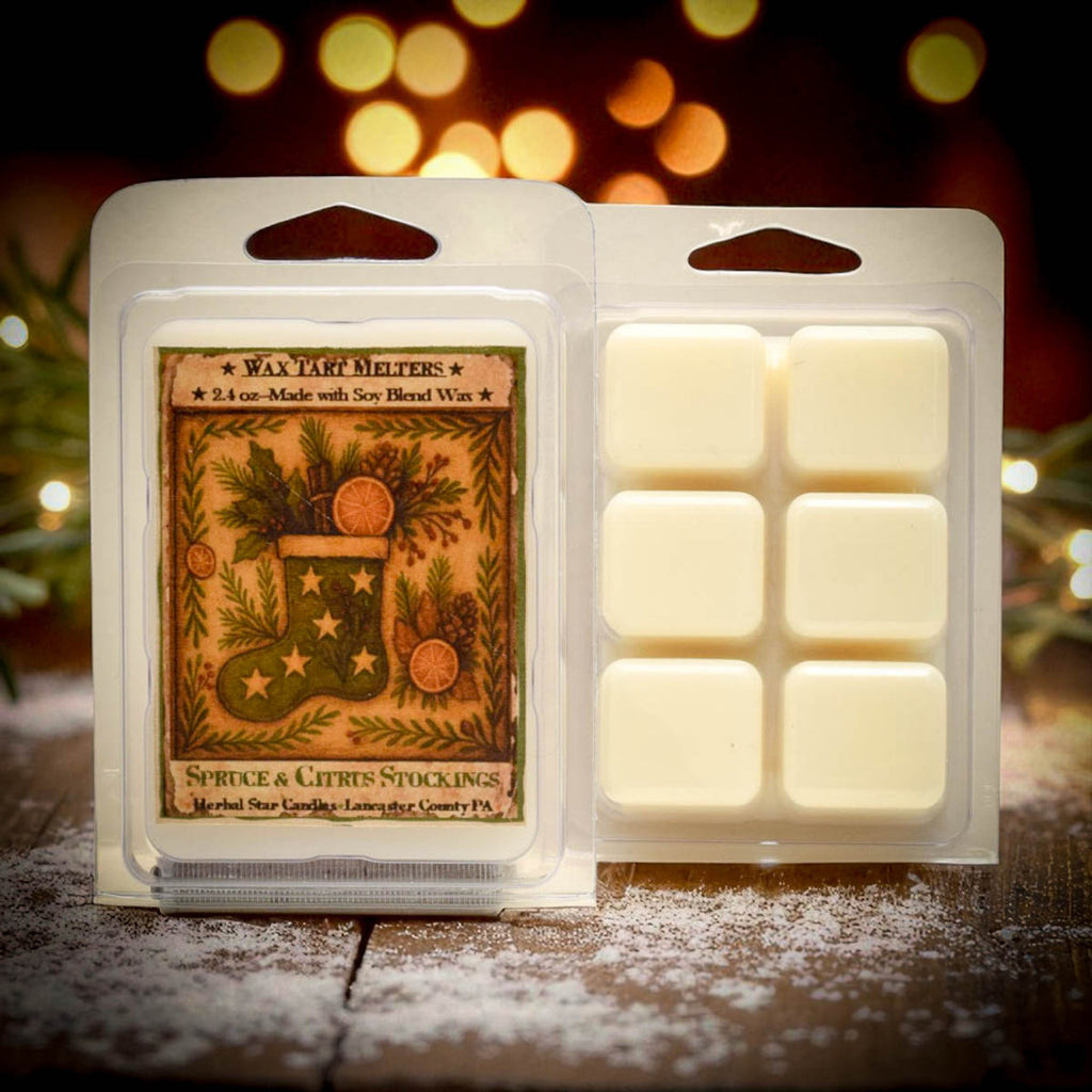 Spruce and Citrus Stockings Soy Mini Wax Melts