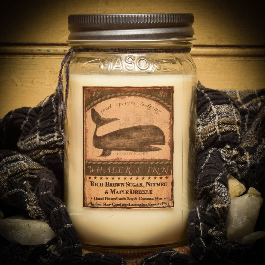 Whaler's Inn Maple Brown Sugar 16oz Soy Mason Jar Candle