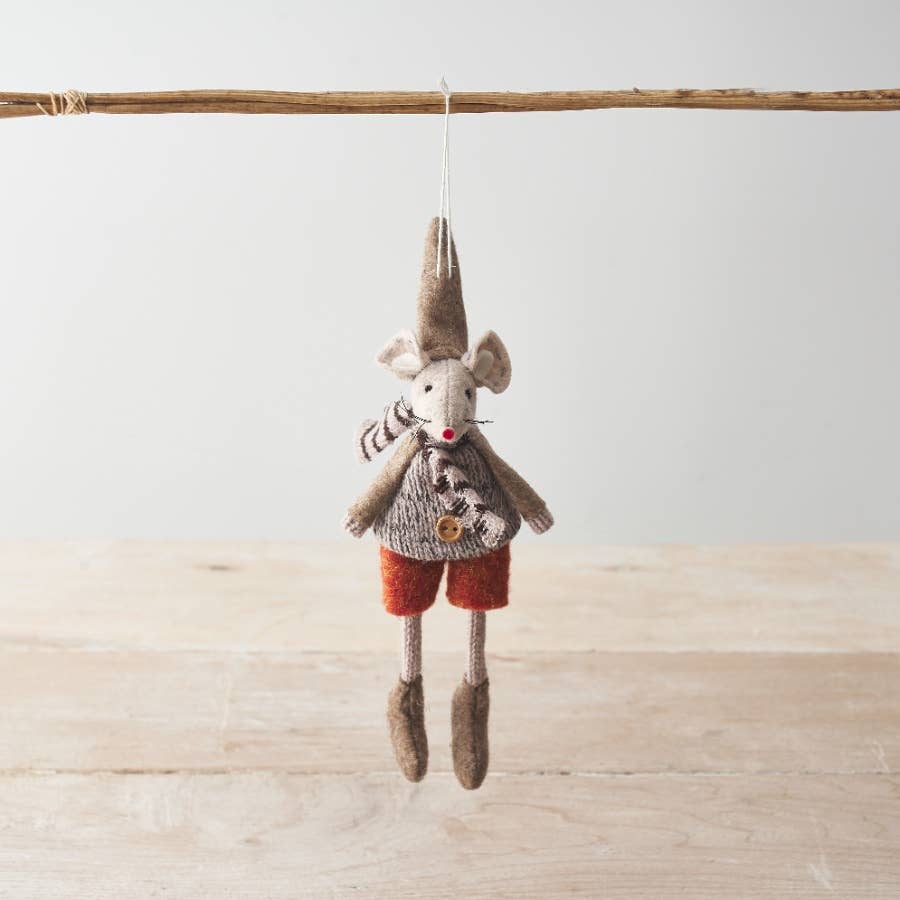 Burnt Orange Mice Decoration