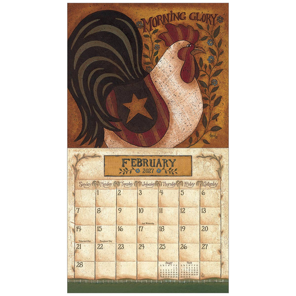 Folk Art by David 2027 Wall Calendar