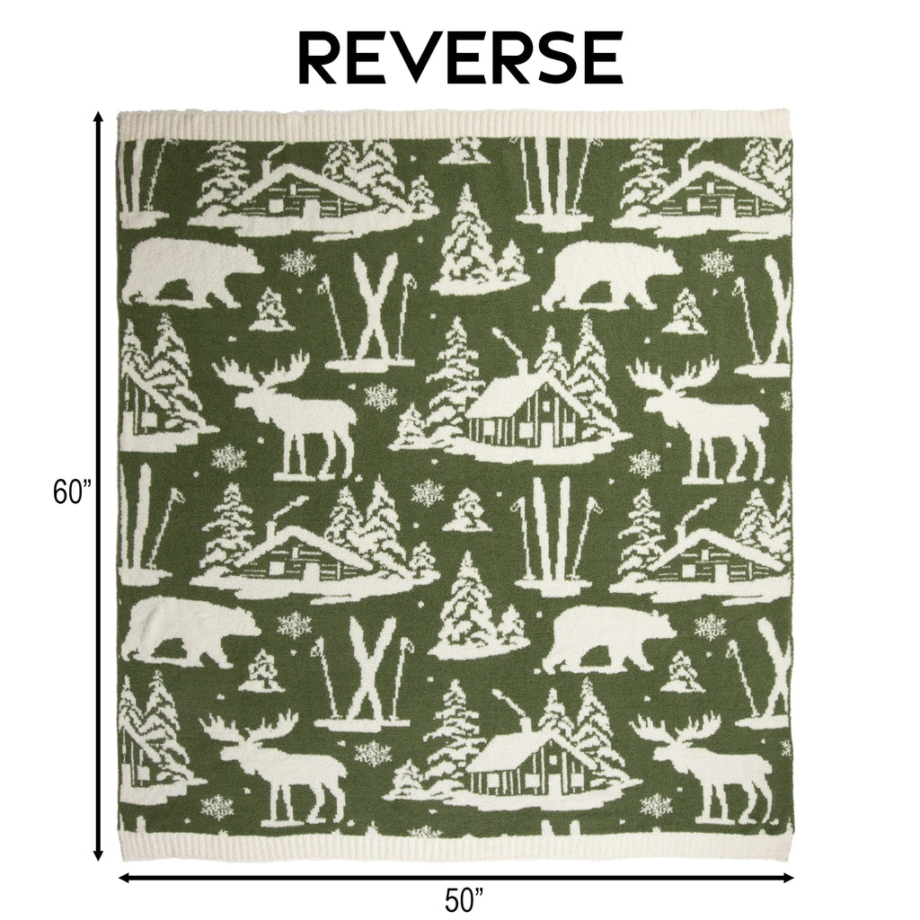 Alpine Woods Stretchy Throw Blanket