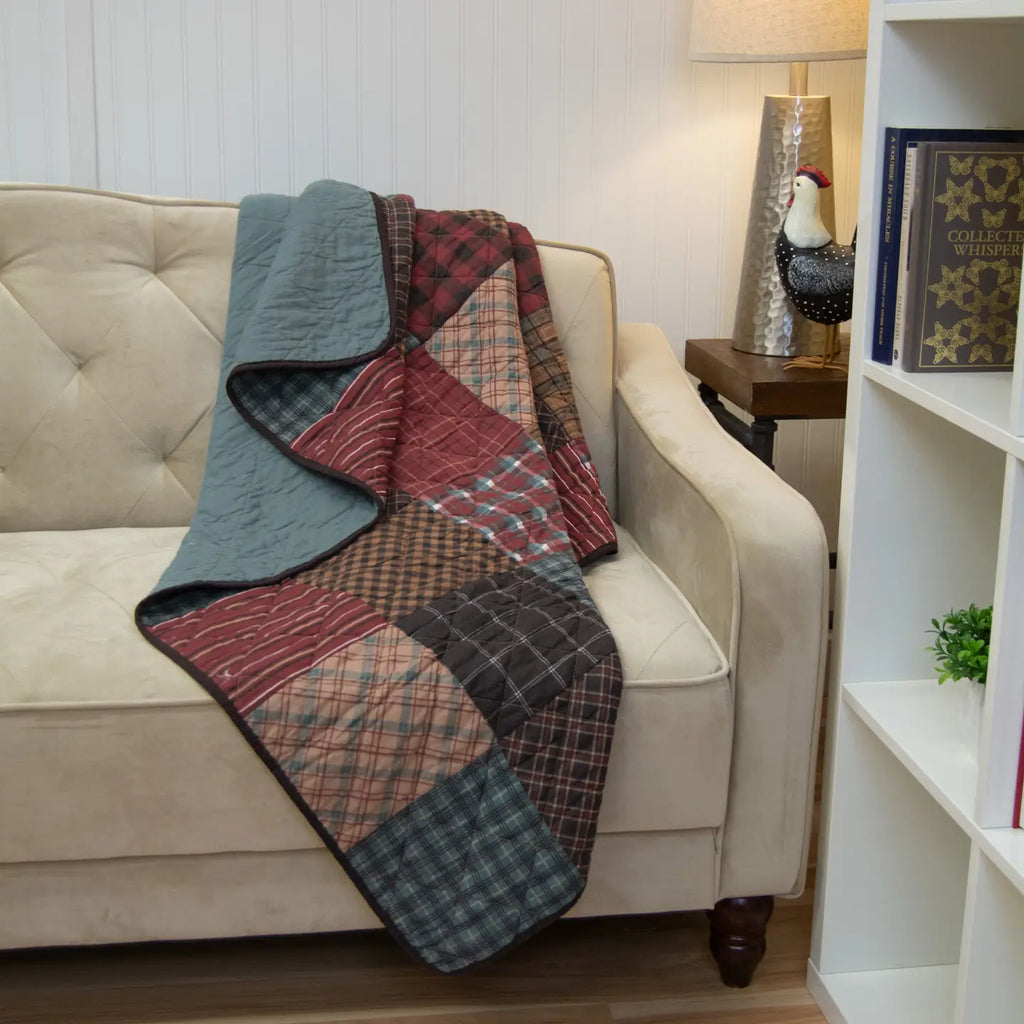 Appalachia Plaid Quilted Throw