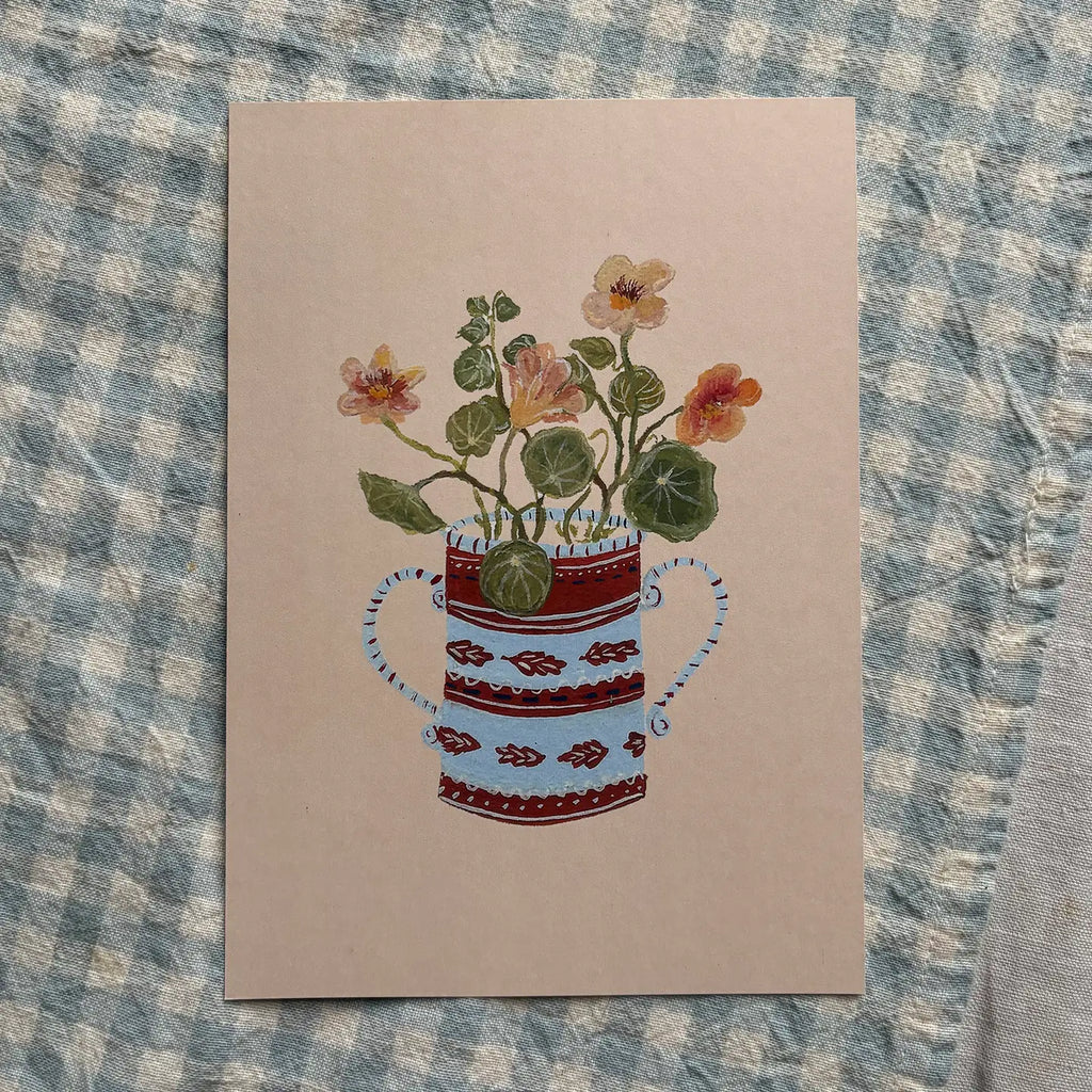 A5 Apricot Nasturtiums Print