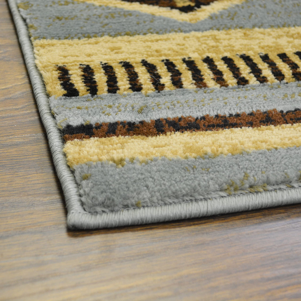 American Southwestern Blue Arrowhead Rug