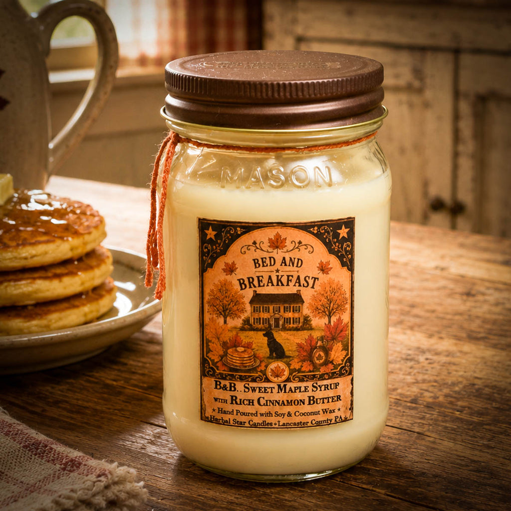 Bed & Breakfast Maple Cinnamon Soy Mason Jar Candle