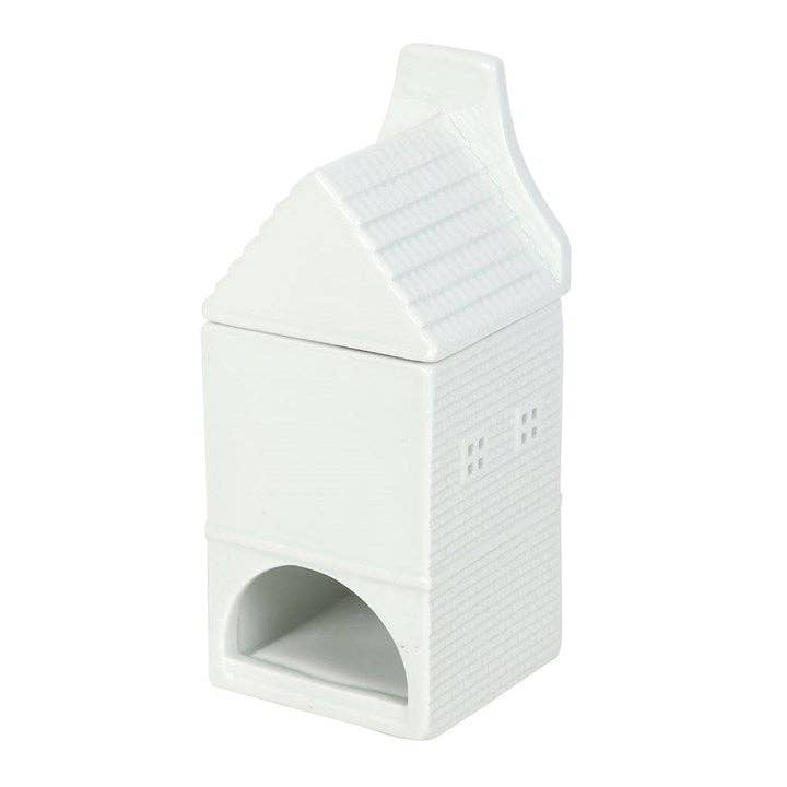 White Dutch House Oil Burner and Wax Warmer