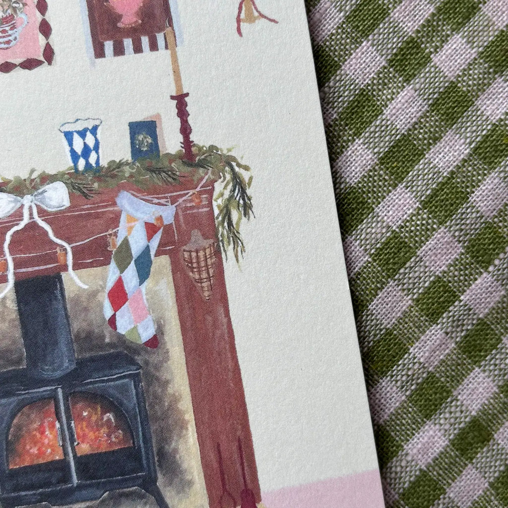 By the Fireplace Christmas Card