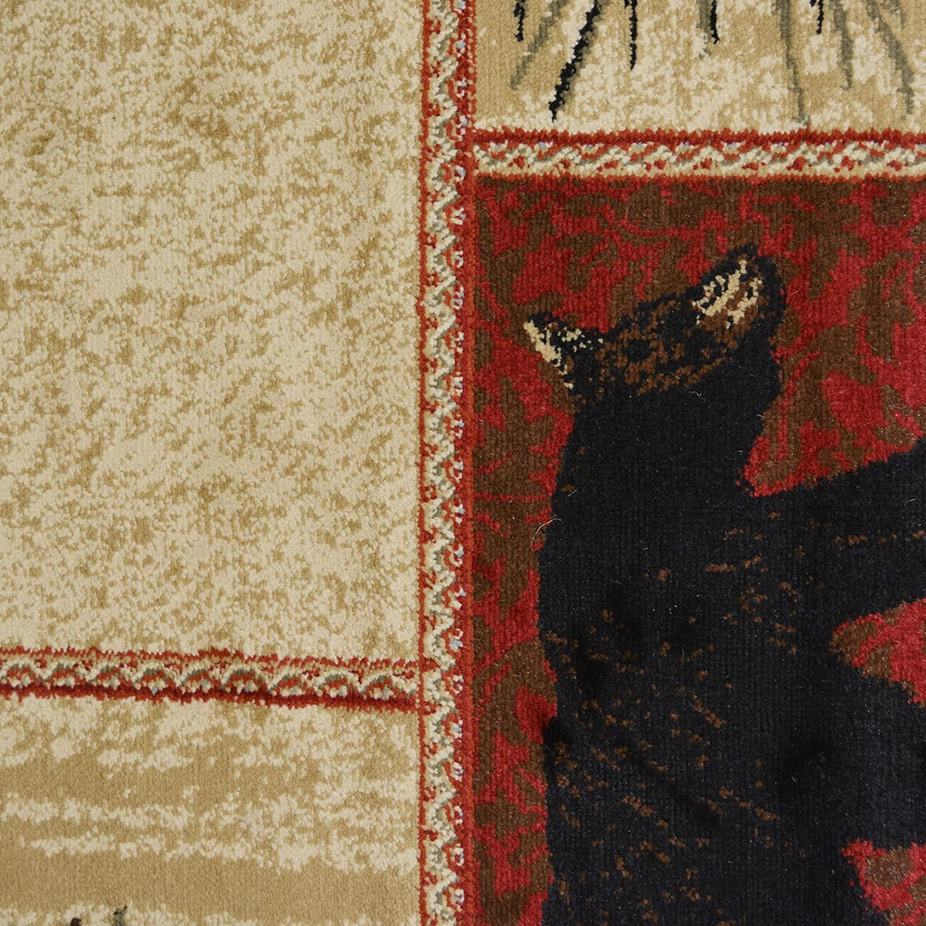 Bear and Paw Prints Rug