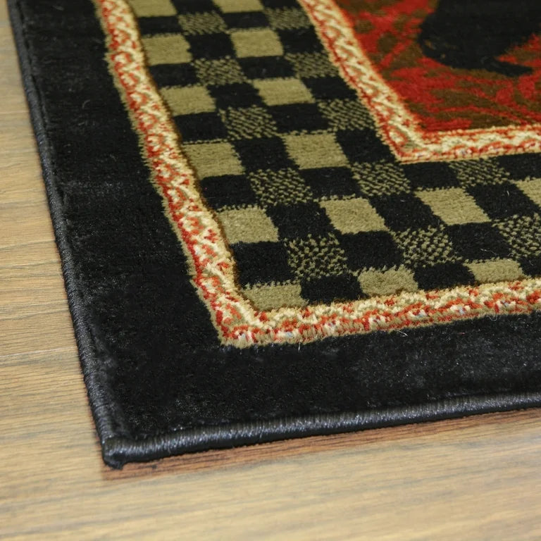 Bear and Paw Prints Rug