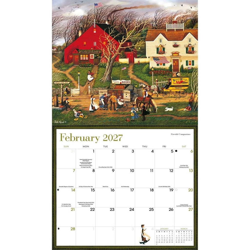 Charles Wysocki 2027 Deluxe Wall Calendar