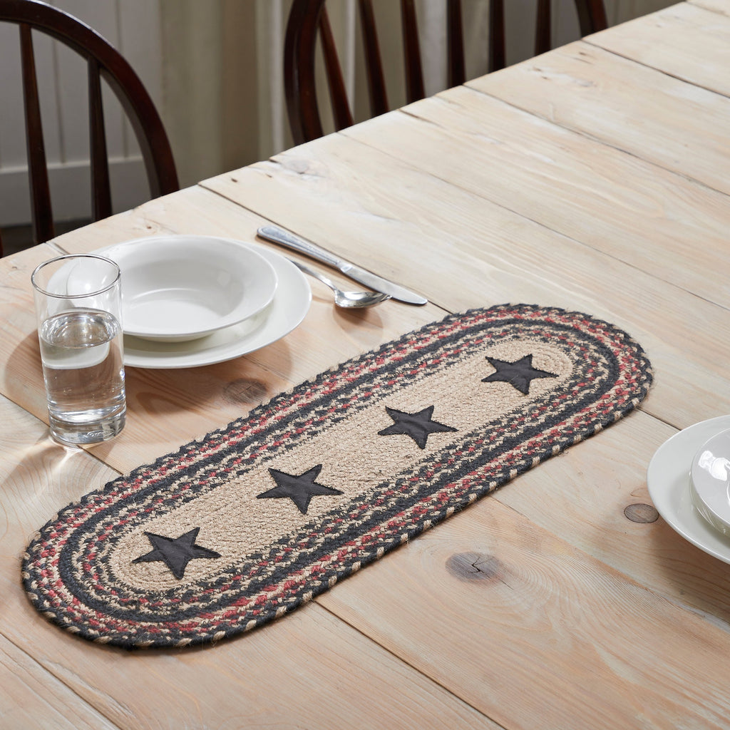 Colonial Star Jute Table Runner - Olde Glory