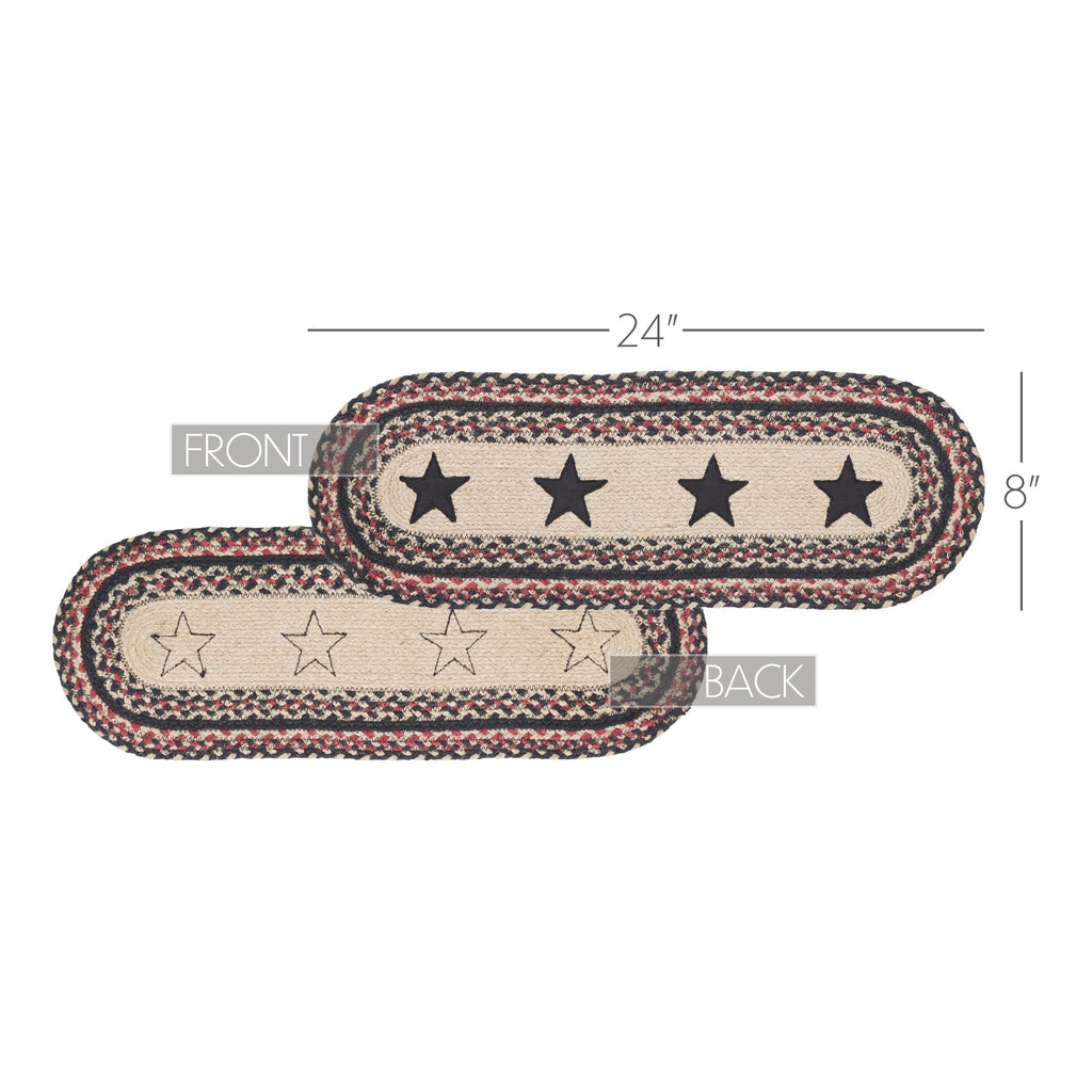 Colonial Star Jute Table Runner - Olde Glory