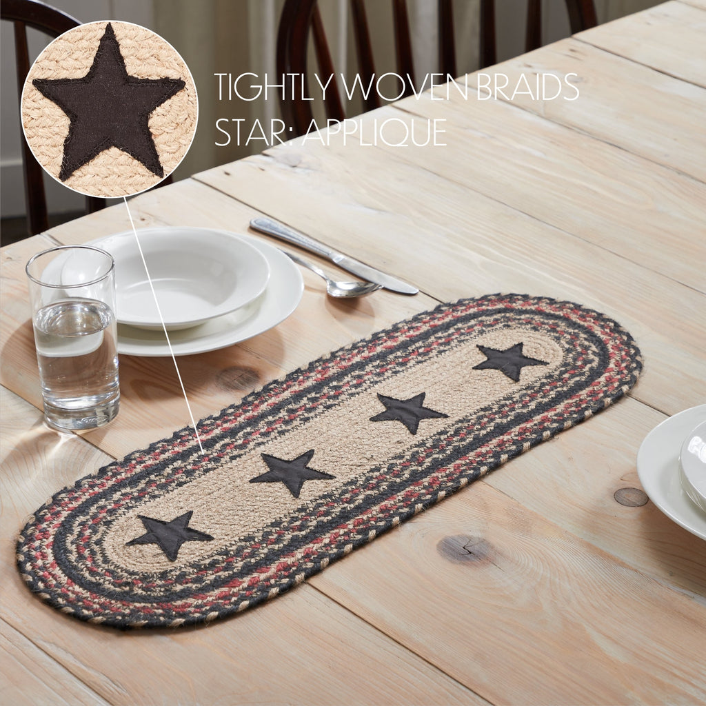 Colonial Star Jute Table Runner - Olde Glory