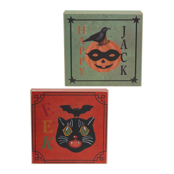 Vintage Halloween Box Sign