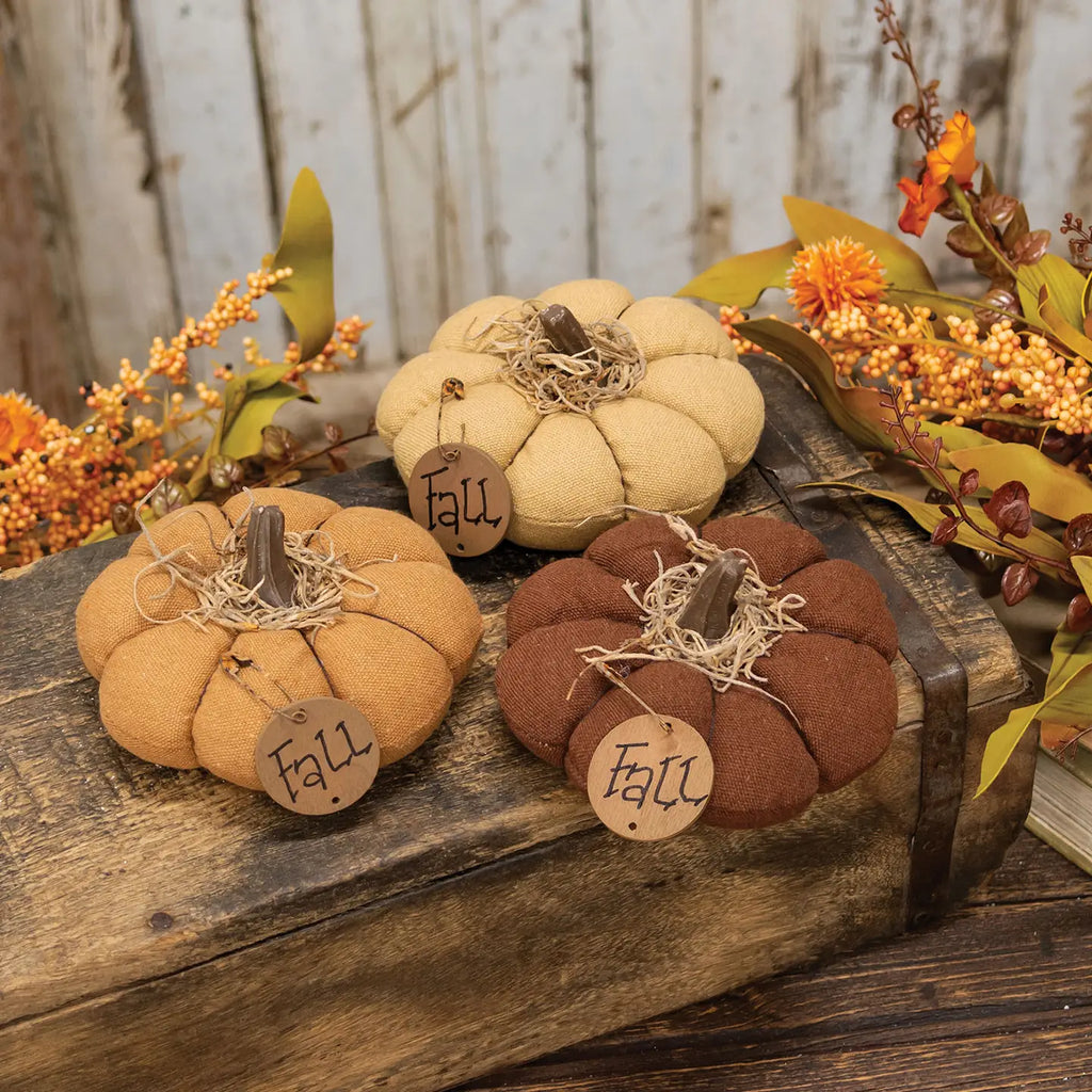 Mini Mossy Top Fall Pumpkin