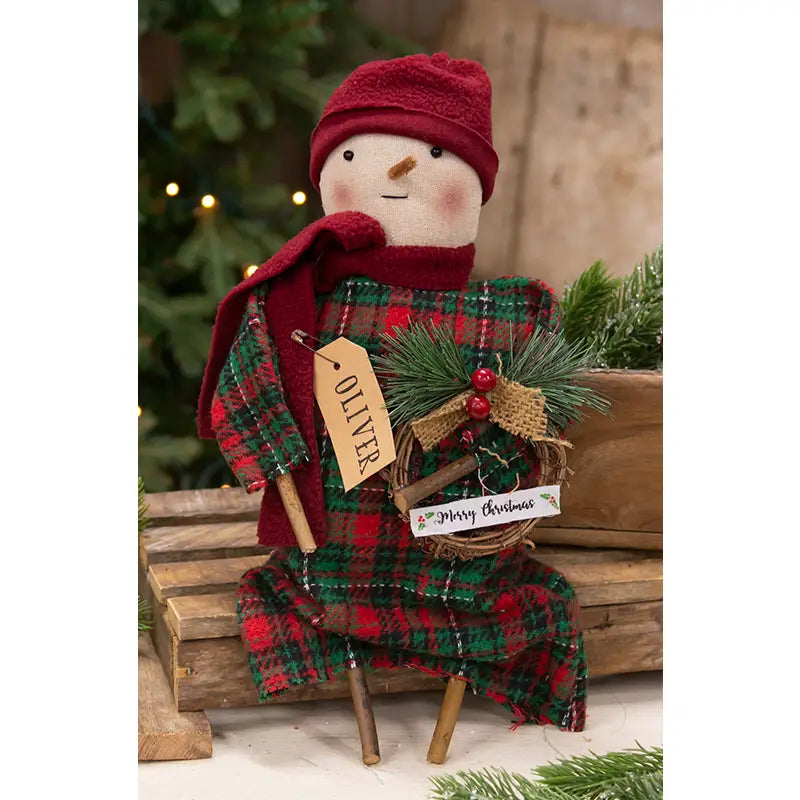 Oliver Primitive Snowman Doll