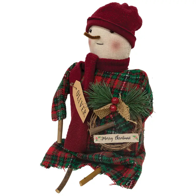 Oliver Primitive Snowman Doll