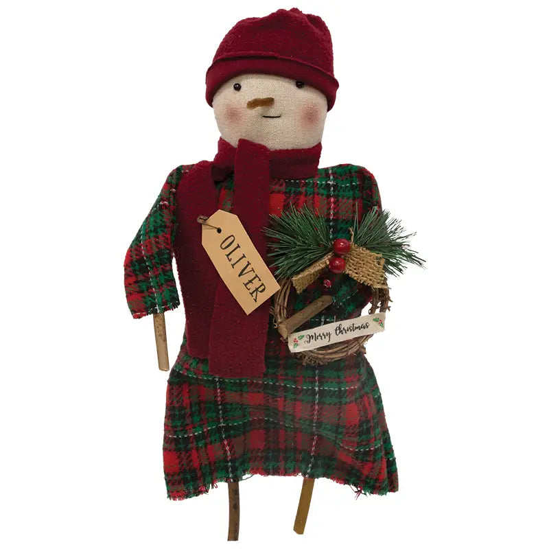 Oliver Primitive Snowman Doll