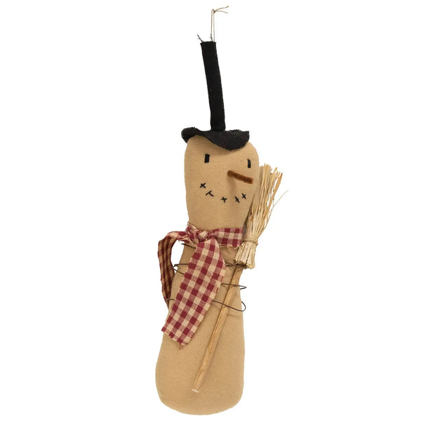 Primitive Snowman with Broomstick