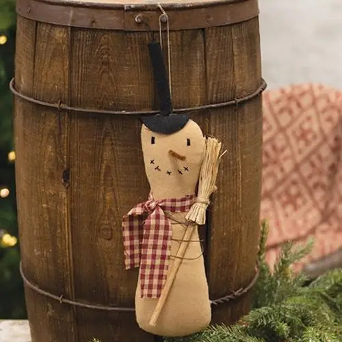 Primitive Snowman with Broomstick