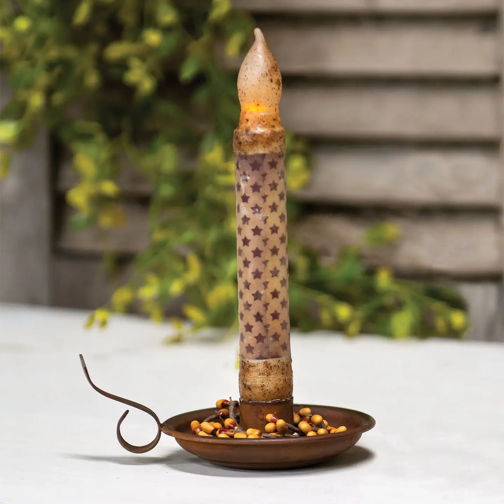 Red Stars Timer Candle