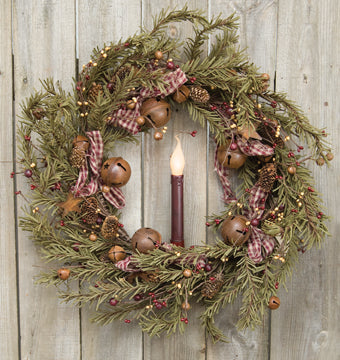 Large Rustic Holiday Pine Wreath