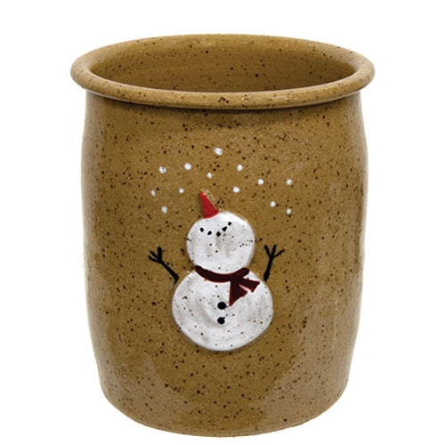 Ceramic Snowman Crock