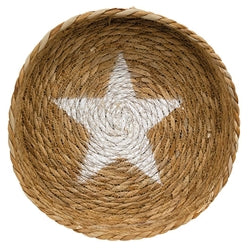 Natural Jute Tray with Star