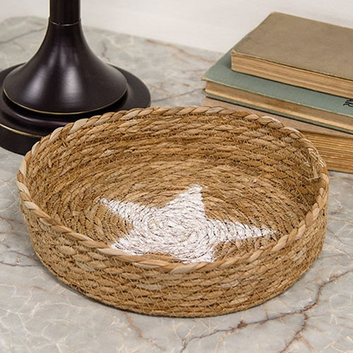 Natural Jute Tray with Star