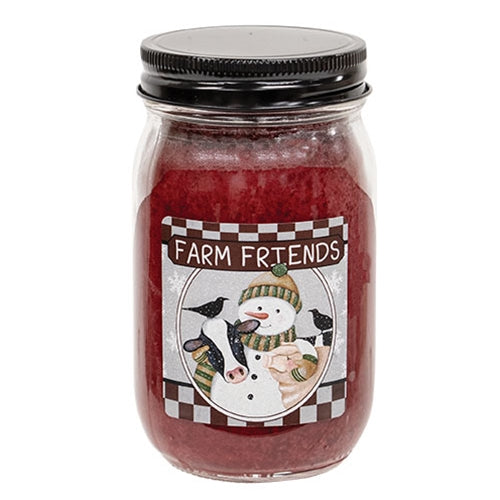 Winter Farm Friends 12oz Mason Jar Candle