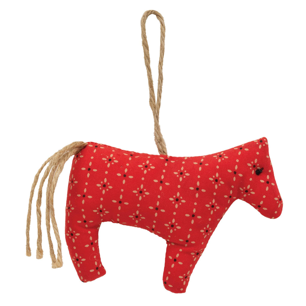 Stuffed Country Folk Horse Ornament