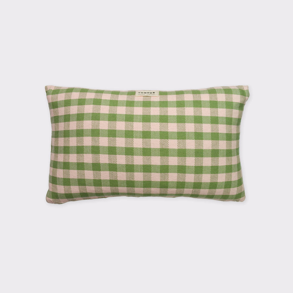 Fern Gingham Organic Cotton Woven Cushion Cover