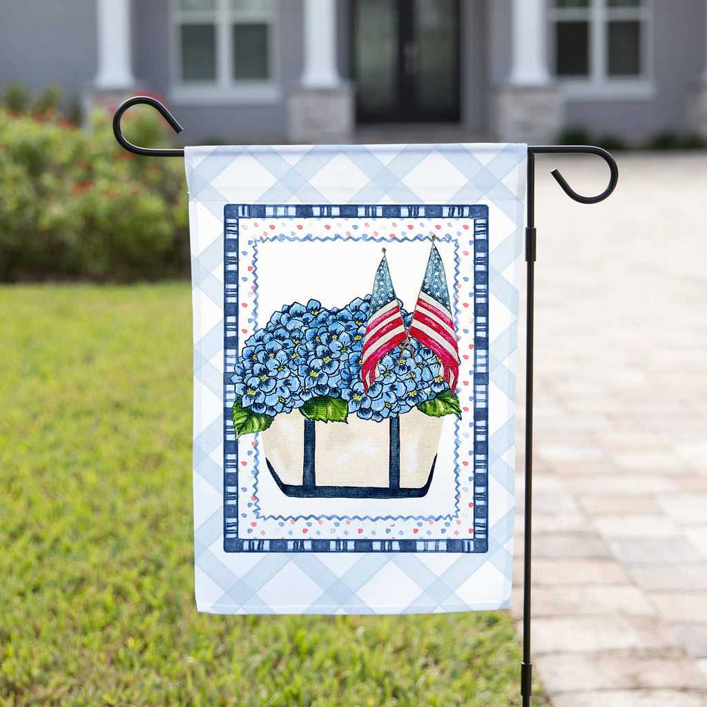 Patriotic Garden Flag – Blue Hydrangeas Bag