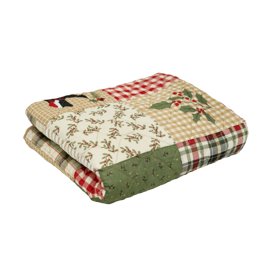 Holly Forest Cotton Throw Quilt