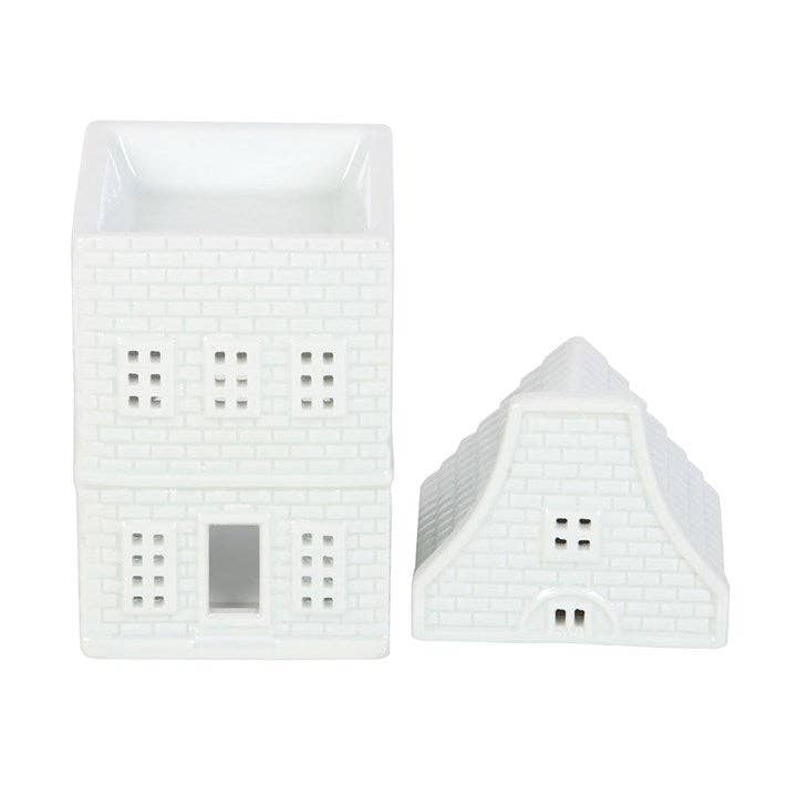 White Dutch House Oil Burner and Wax Warmer