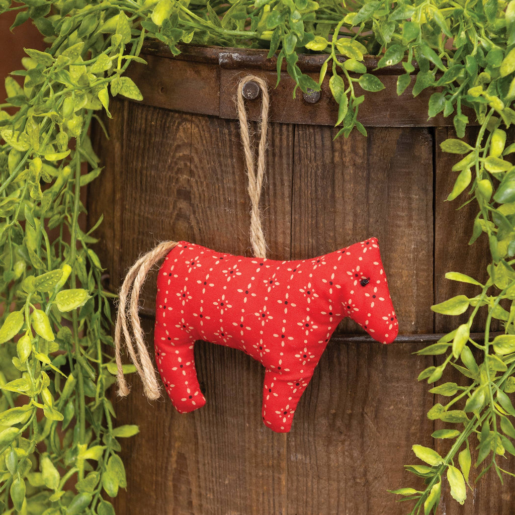 Stuffed Country Folk Horse Ornament