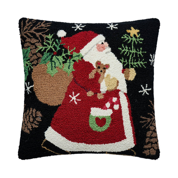 Winter Palette Hooked Cushion by Susan Winget