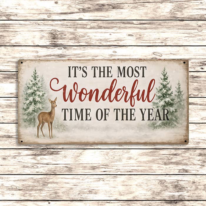 It's the Most Wonderful Time Metal Sign