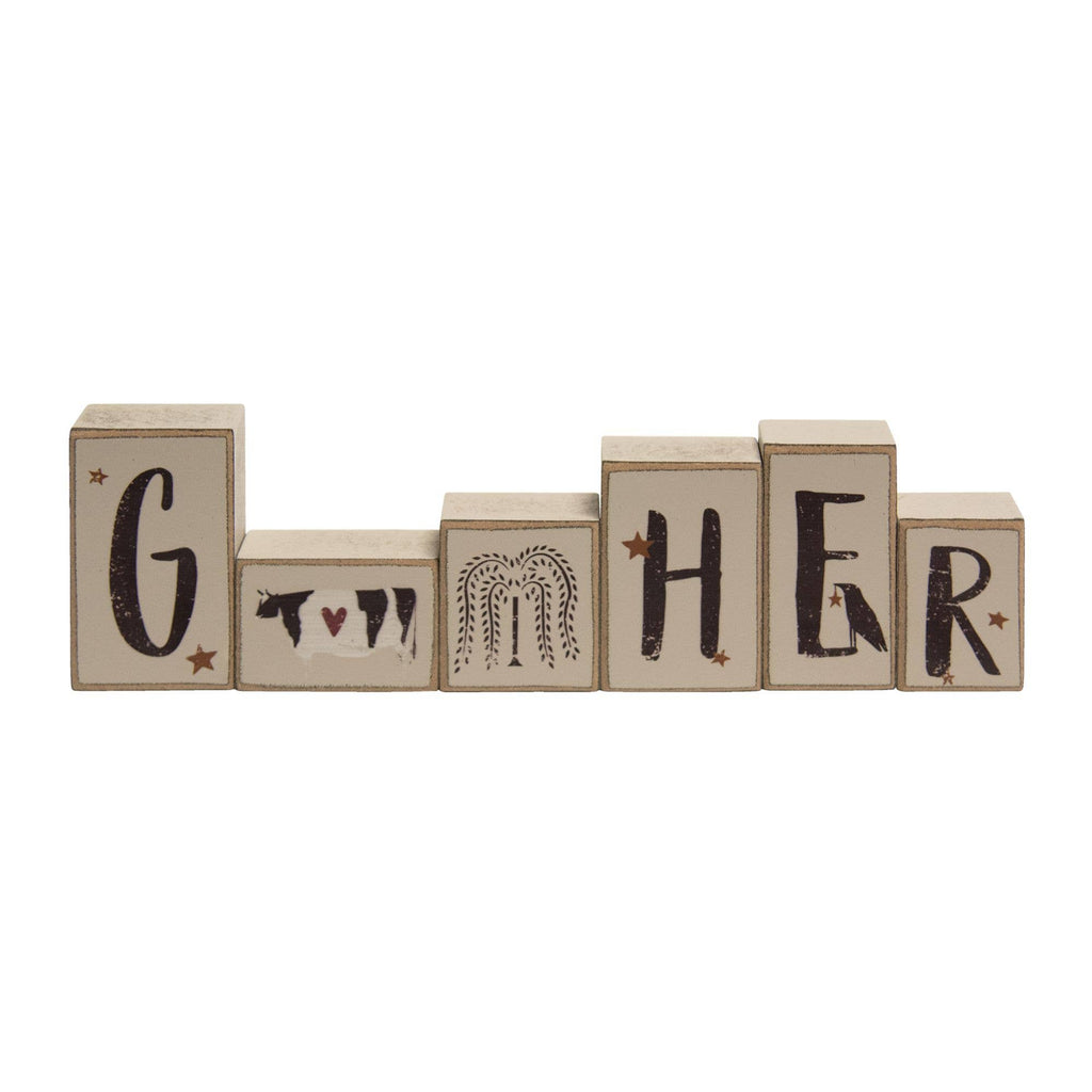 Set of 6 Primitive Gather Letter Blocks