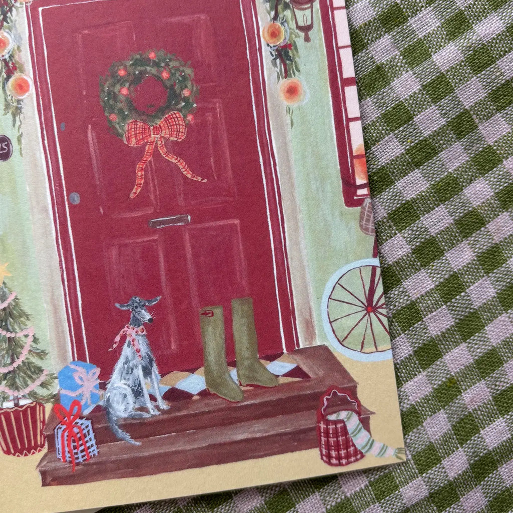 Festive Front Door Christmas card