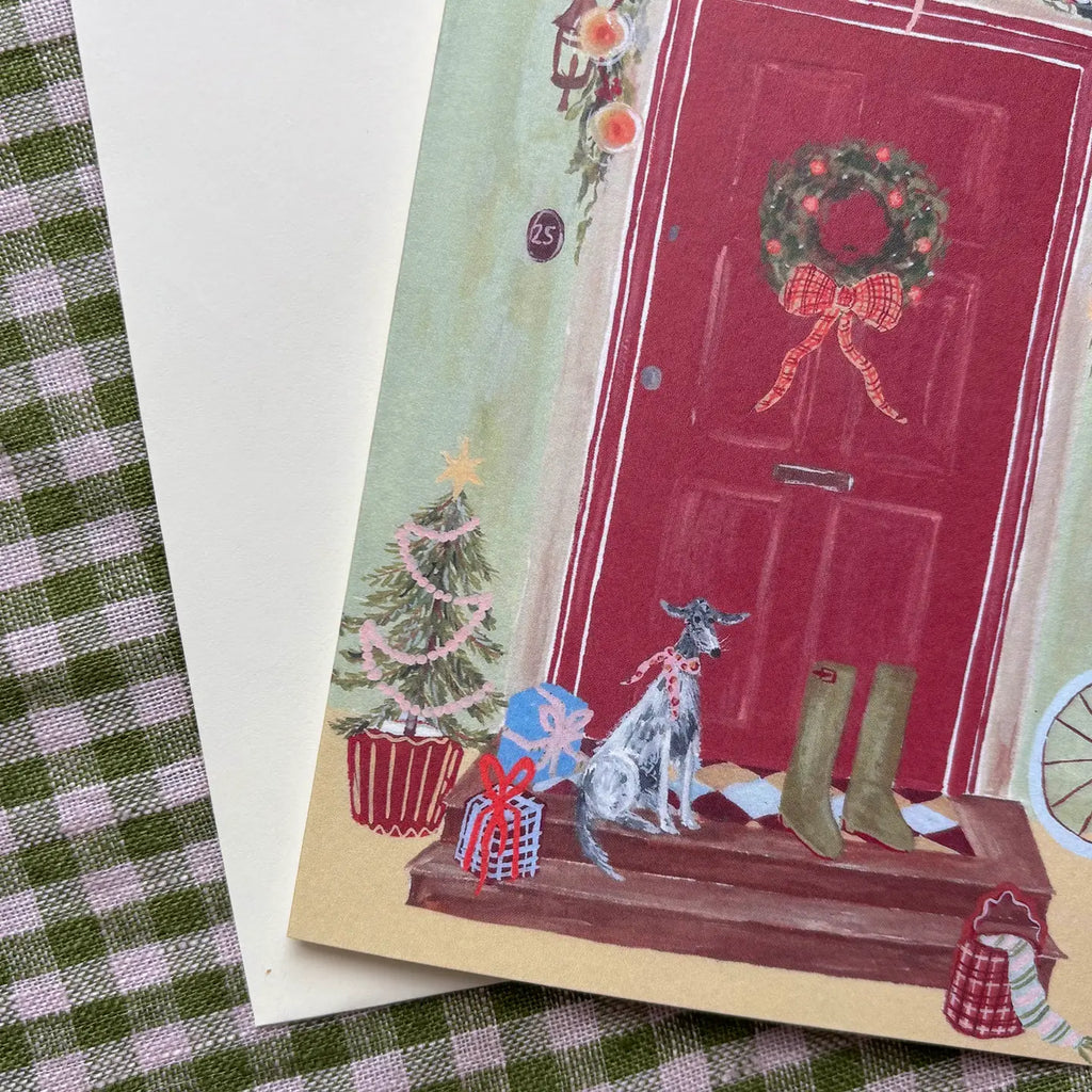 Festive Front Door Christmas card