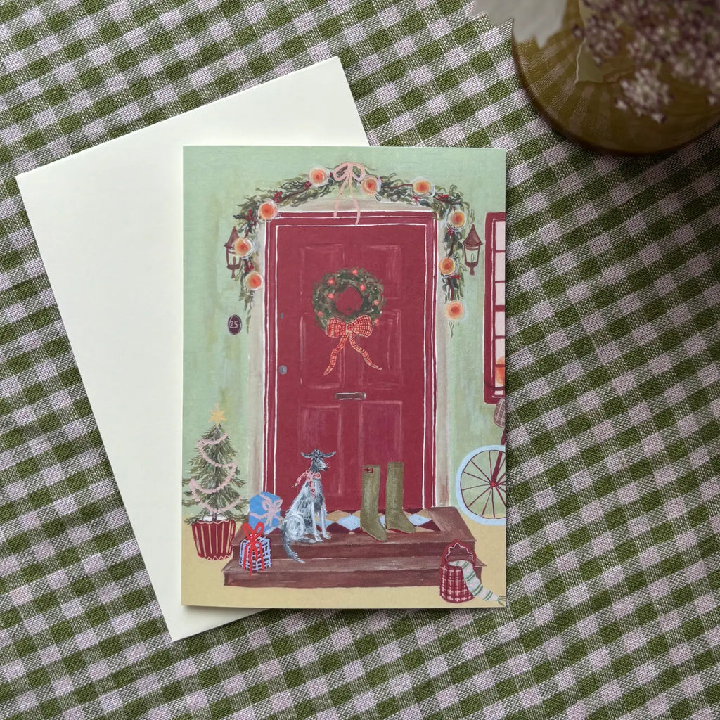 Festive Front Door Christmas card