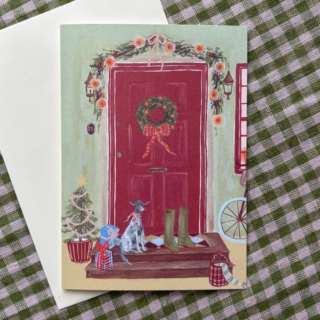 Festive Front Door Christmas card