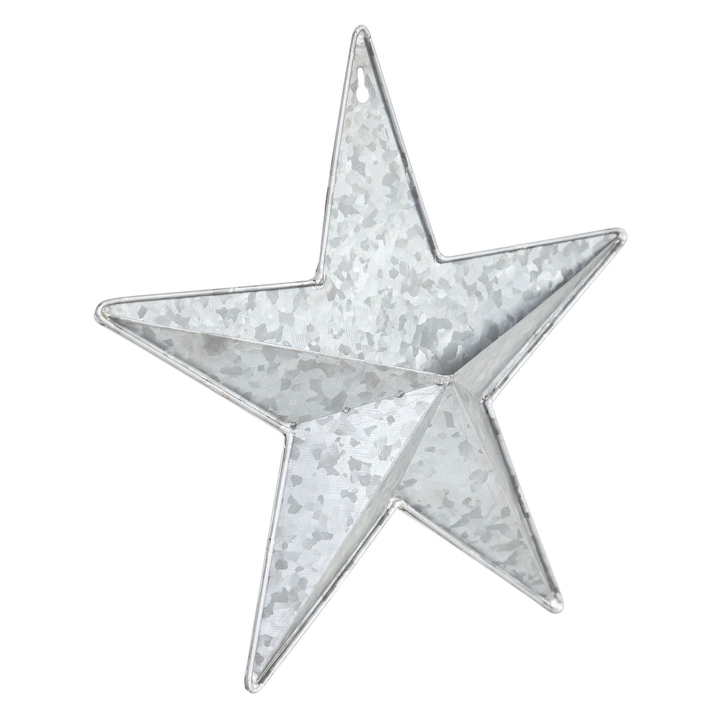 Galvanised Metal Star with Pocket - Olde Glory
