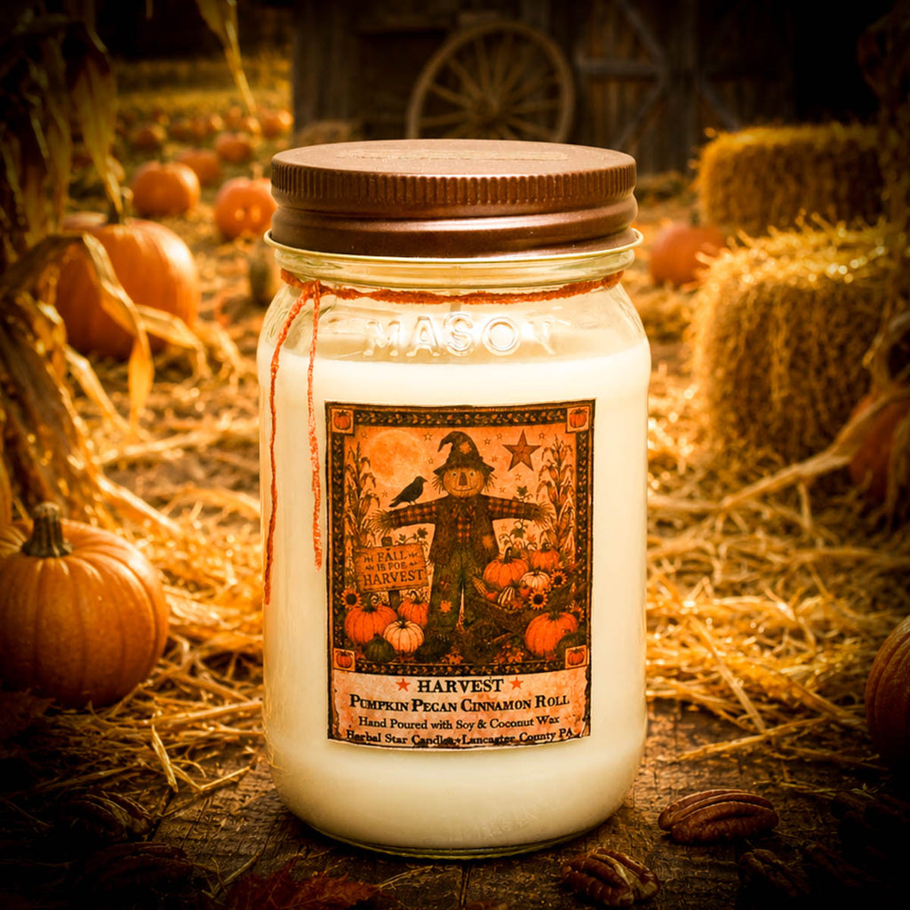 Harvest Scarecrow Soy Mason Jar Candle