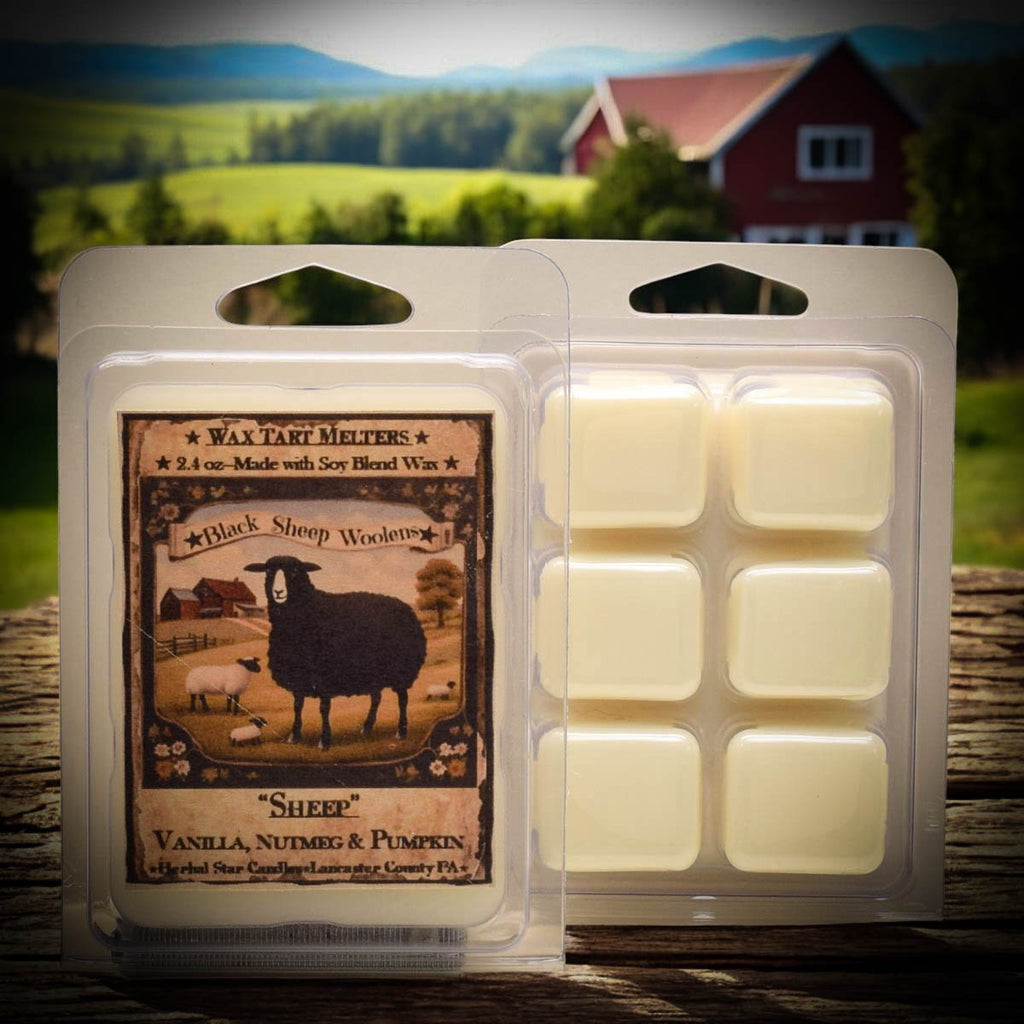 Sheep Design Soy Mini Wax Melts with Vanilla Nutmeg and Pumpkin