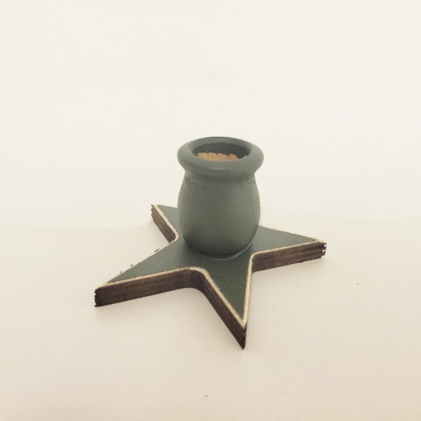 Primitive Star Timer Taper Candle Holder